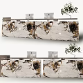 Marble Front Desk Reception Desk Modern Information Desk Hotel Service Reception Desk Front Desk 3d model