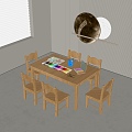 Modern Children's Tables and Chairs 3d model