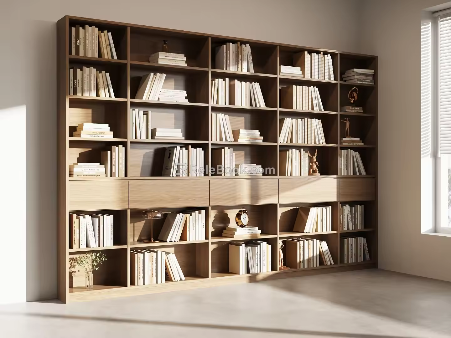 Bookcase Decorative Cabinet 3d model