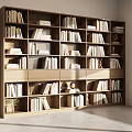 Bookcase Decorative Cabinet 3d model