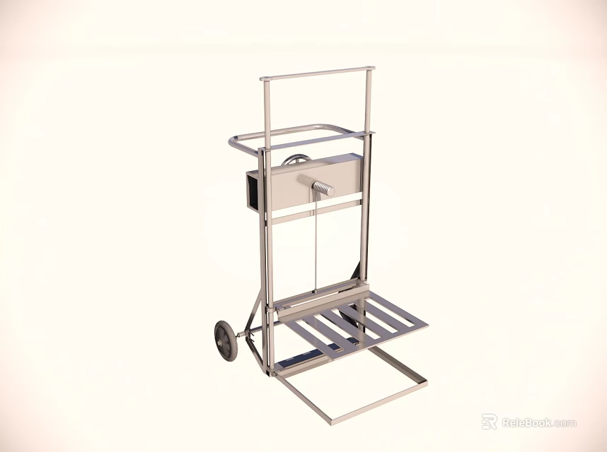 Stainless Steel Multi Tier Utility Cart With Wheels For Storage And Transport 3d model 