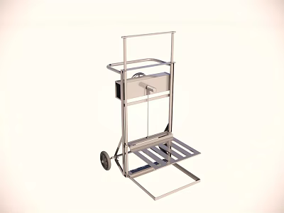 Stainless Steel Multi Tier Utility Cart With Wheels For Storage And Transport 3d model
