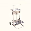 Stainless Steel Multi Tier Utility Cart With Wheels For Storage And Transport