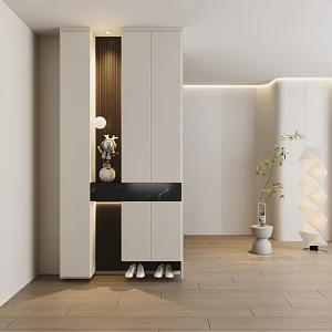 Light Luxury Italian Entrance Shoe Cabinet 3d model