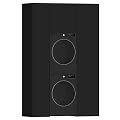 Modern Black Balcony Cabinet with Built in Washing Machine and Dryer Storage Design