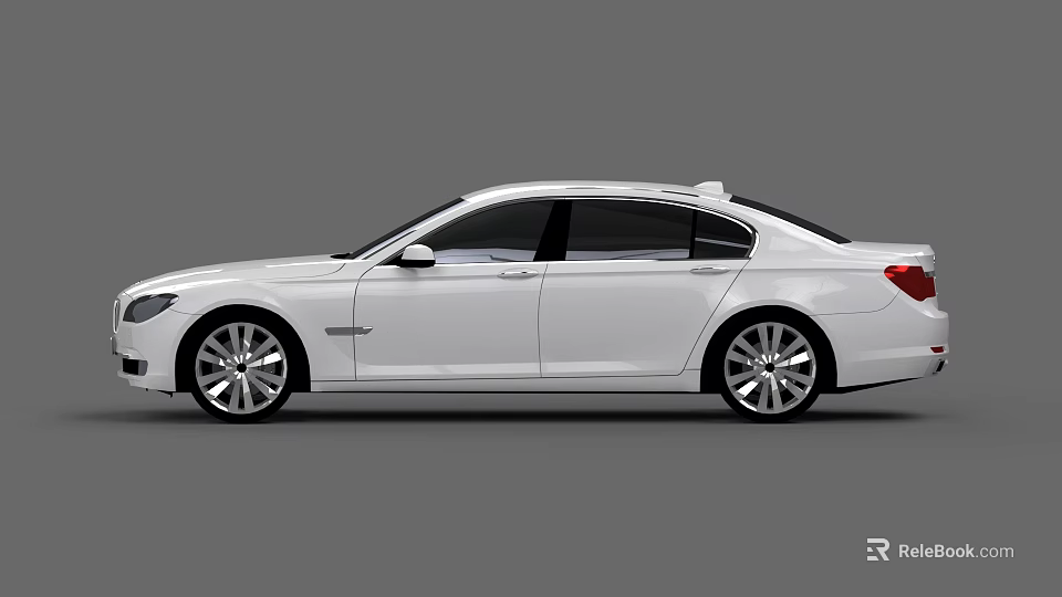 White Modern Sedan With Sleek Body Design And Silver Alloy Wheels 3d model 