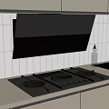 Modern Kitchen With Gas Stove Range Hood Tile Backsplash And Appliances
