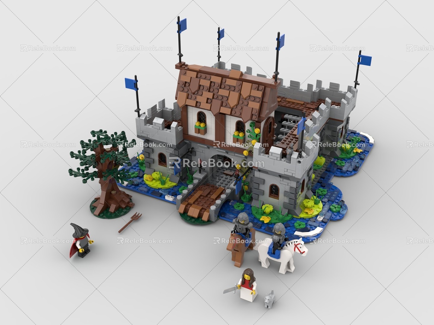 Lego LEGO toy blocks medieval castle knight soldiers 3d model