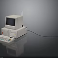 Vintage Computer System With Monitor Main Unit Control Panel And Cable