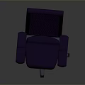 Purple Office Chair With Armrests And Wheeled Base For Office Use