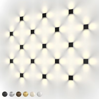 Modern Downlights And Spotlights Ceiling Installation For Interior Even Lighting Design 3d model