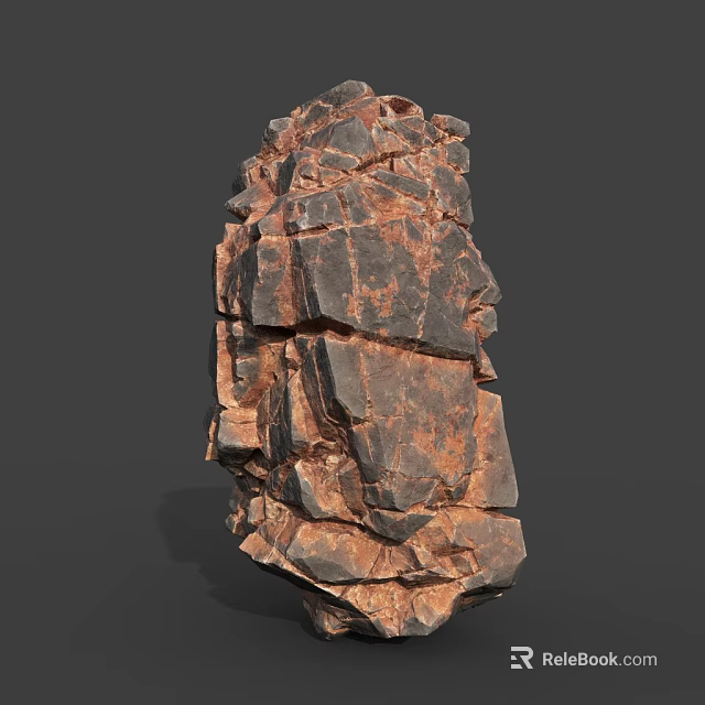 Natural Wooden Stone Featuring Rough Surface Texture For Interior Decorative Design 3d model