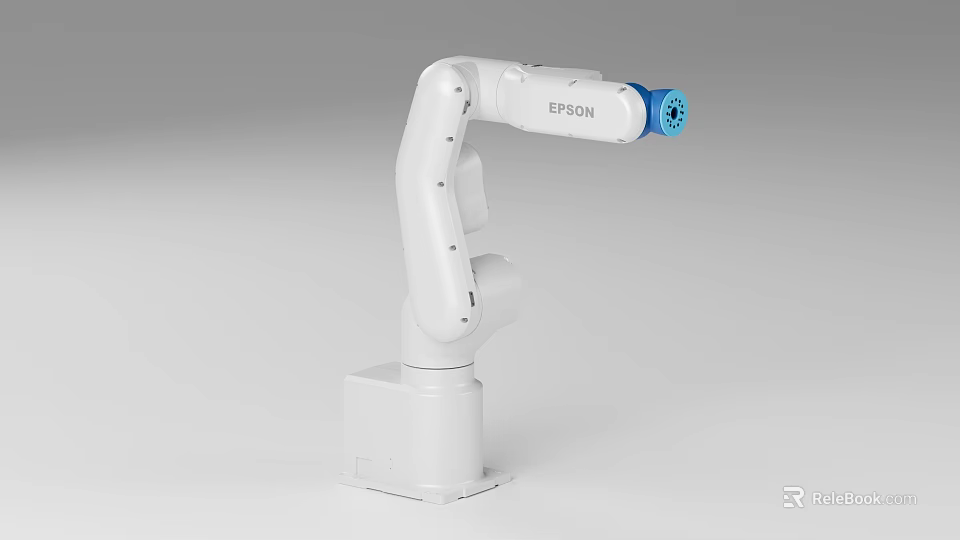 High Precision EPSON White Industrial Robot Arm For Manufacturing Automation Applications 3d model 
