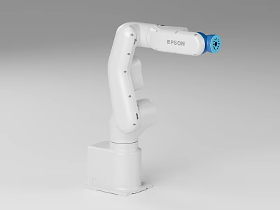 High Precision EPSON White Industrial Robot Arm For Manufacturing Automation Applications 3d model