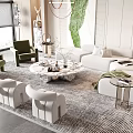 Modern Sofa Coffee Table Combination Sofa Coffee Table 3d model