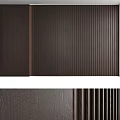 Building Components With Wooden Slats Gray Panels And Ambient Lighting