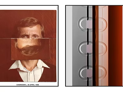 Christian Marclay 1981 Artwork With Abstract Mechanical Layered Structure Design 3d model