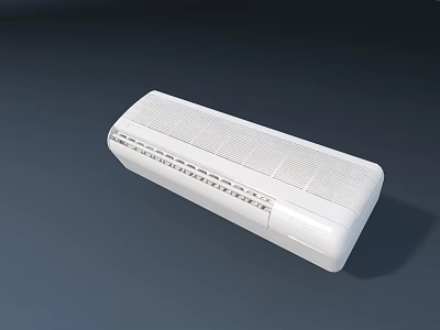 White Wall Mounted Air Conditioner Vent with Grille Design for Home Use 3d model