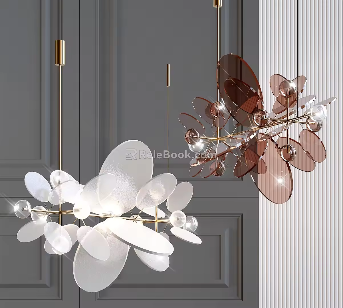 Light Luxury Chandelier 3d model