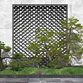 New Chinese style landscape sketch landscape wall 3d model