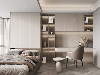 Modern Tatami Bedroom 3d model