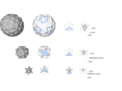 Modern decorations polyhedron crystal stone decorations 3d model