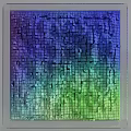 Modern Colorful Gradient Wall Decor With Cracked Texture In Transparent Frame 3d model