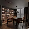 Dark Toned Loft Living Room With Brown Leather Sofa And Spiral Staircase