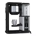Modern Kitchen Coffee Maker With Glass Carafe Digital Display Automatic Brewing Function and Coffee Mug 3d model