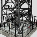 iron tower signal tower iron shelf electric tower TV tower satellite tower 3d model