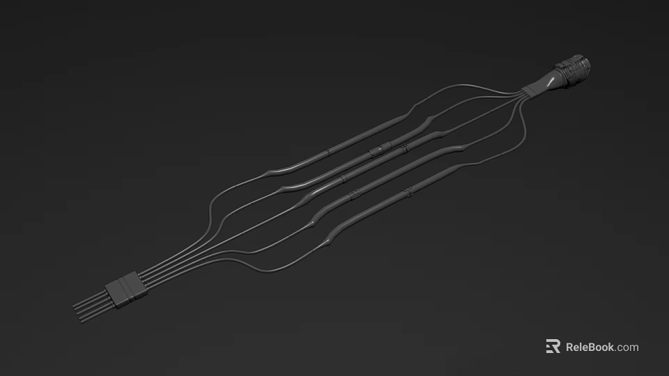 Abstract Metal Sculpture Carving With Flowing Lines And Artistic Details 3d model 