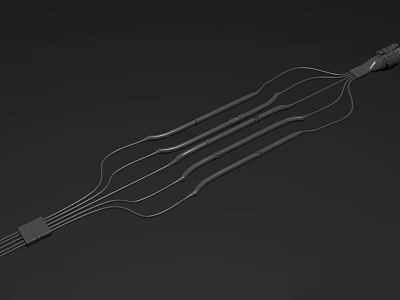 Abstract Metal Sculpture Carving With Flowing Lines And Artistic Details 3d model