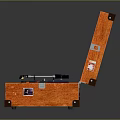 Open Wooden Record Player With Turntable Tonearm And Front Grill