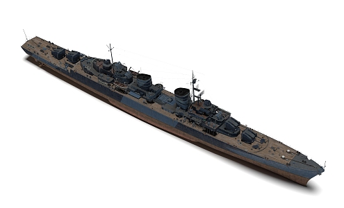 modern destroyer 3d model