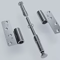 Stainless Steel Door Hinge With Mounting Holes And Engraved Details