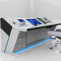 Modern console console console monitoring table console command table professional console dispatching table 3d model