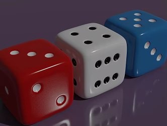 dice color sieve game dice casino props gambling equipment 3d model