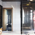 Modern Bathroom Interior Design With Glass Shower Marble Bathtub And Vanity Mirror