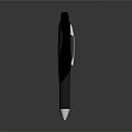 Sleek Black Writing Tool With Silver Accents Textured Grip And Modern Design