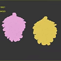Two Detailed Natural Pine Cones Displaying Brown Texture On Dark Background With Reflection