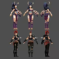 Fantasy Character And Creature Design With Multiple Angle Views And Costume Details