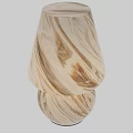 Elegant Modern Floor Lamp With White And Brown Glass Marble Pattern Design