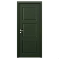 Dark Green Sliding Door With Panel Design And Silver Handle For Modern Interior 3d model