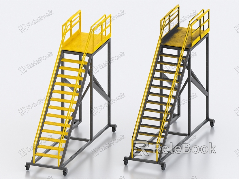 Maintenance Platform Tool Ladder Stairs model