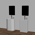 Table basin column basin 3d model