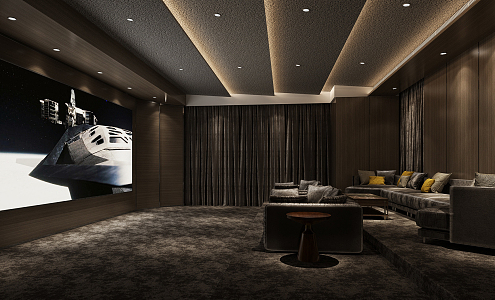 modern video room 3d model