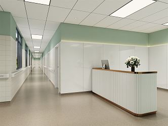 Modern Corridor Nursing Home Corridor 3d model