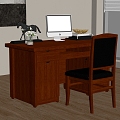 Modern Office Desk and Chair Staff Station Computer Desk and Chair 3d model