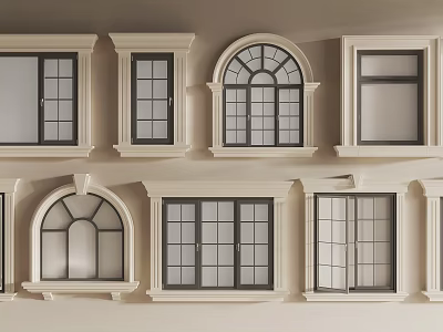 Casement Windows Various Design Styles for Home Interior and Architecture 3d model