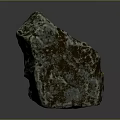 Natural Stone Rock with Green Brown Patterns and Rough Surface Texture 3d model